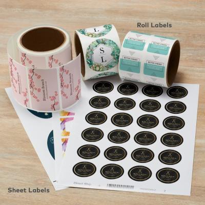 China Waterproof Custom Self Adhesive Waterproof Label Sticker Printing Glossy Effect Label for sale