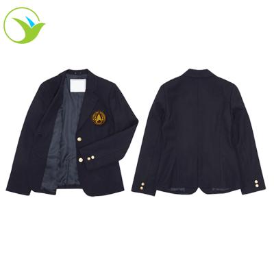 China Custom Embroidered Embroidered Blazer OEM Patch Logo School Suits Winter Children School Uniform Children Kids Blazers Teen Girls High for sale