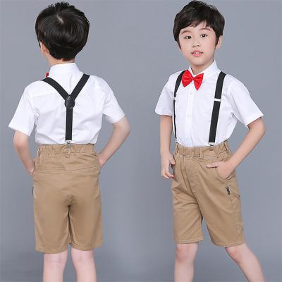 China High Quality Eco-friendly Custom Design British Style Kids Short School Uniform Primary Boys Khaki Short Pants for sale