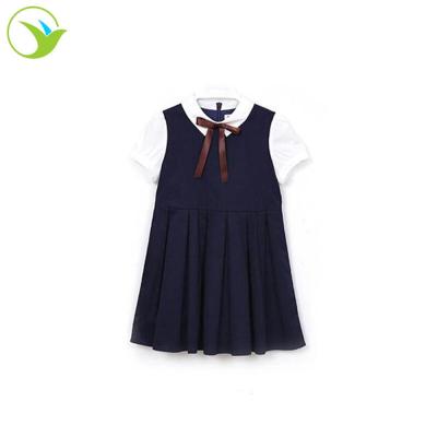 China Jumper Custom Summer Fashionable Asian Kids Primary School Student Kids Girl Pinafore Dress Uniform for sale