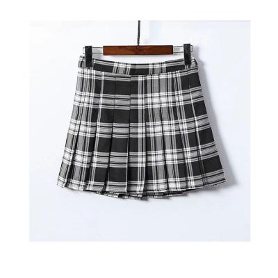 China 2020 Factory Wholesale Fashion School Girl Casual Wear Skirt Gray Pleated Skirt for sale