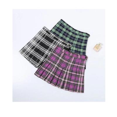 China Wholesale Schoolwear Casual Skirt Fashion Skirt School Girl Purple Pleated Skirt for sale