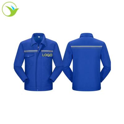 China Custom printed acrylic factory logo manufacturing professional anti-resistant safety uniforms industrial workwear for sale