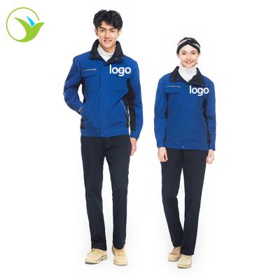 China Breathable Long Sleeve Work Protection Cotton Coat Shirt Industrial Uniform With Pants Industrial Engineer Uniform for sale