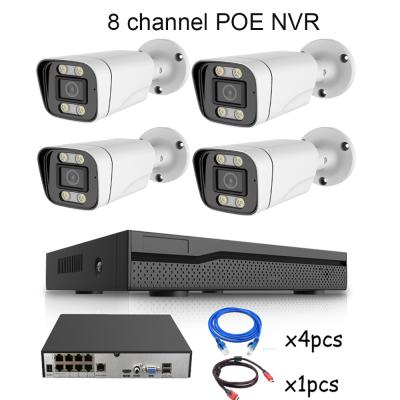 China NVR NVR Kit 8ch 4K IP Camera Starlight Colored Video Night Vision Night Vision 8MP PoE CCTV Night Outdoor Waterproof Daytime Two Way Audio for sale