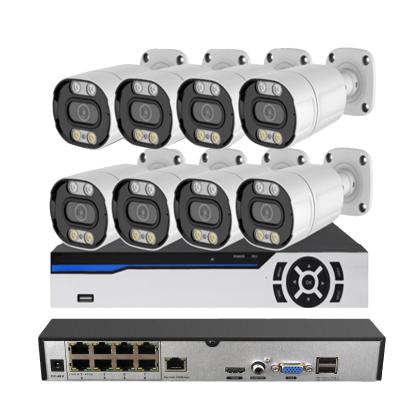 China NIGHT VISION HD 5MP 8 Channel CCTV System 8pcs 5 Megapixel Metal IP Camera POE NVR Outdoor CCTV Kit for sale