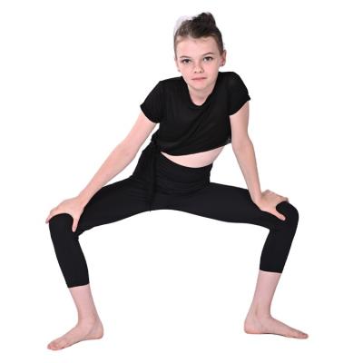 China High Quality Leotard Dance Tights School Uniform Class Wear Dance For Girls Two Piece Set Top And Leggings Sports Wear Set for sale