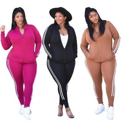 China Anti-wrinkle 2021 autumn trotters pants two-piece set unisex women Sweatsuit set tracksuit woman plus size coats for sale