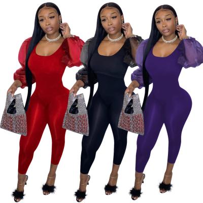 China Anti-pilling overalls for women fashion zipper rompers stylish overalls womens long sleeve casual overalls 2021 for sale