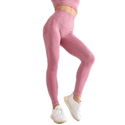 China Wholesale Breathable Fitness Apparel Custom Yoga Pants Women Fitness Run Seamless Sports Tights Gym High Waist Yoga Pants for sale