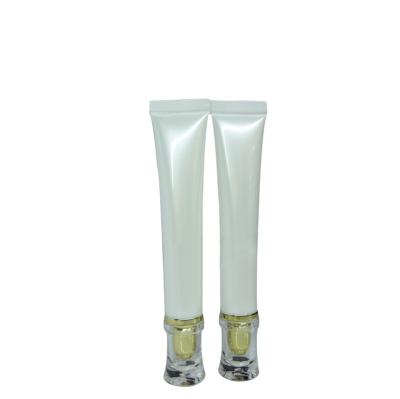 China Cosmetics China 15ml whitening cream packaging plastic tube with belt cover for sale