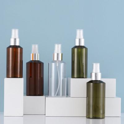 China PET Plastic Aluminum Pump Screw Cap Bottle Cosmetic Wholesale Customized 50/80/100ml Lotion Spray Bottle for sale