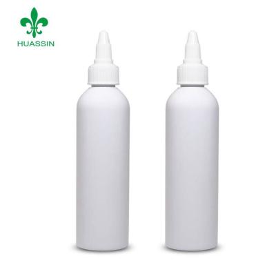 China 120ml Eco-friendly Personal Care White Products Round Pet Plastic Bottles For Sale With Long Needle Head for sale