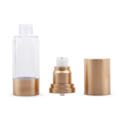 China Guangzhou Cosmetic Factory Customized Pump Cream Lotion Clear Acrylic Airless Bottle 30ml 50ml 150ml for sale