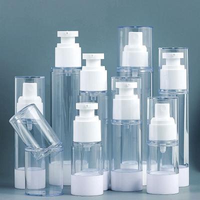 China Wholesale Cosmetic Plastic Clear Airless Bottle With Black Pump 15ml 30ml 50ml 80ml 100ml 120m for sale