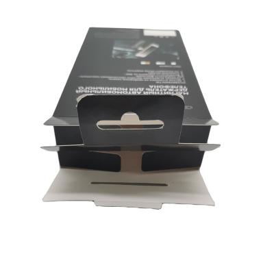 China Handmade Folding Flat Pack Packing Box Custom Earphone Boxes Packing Hanger Hook for sale