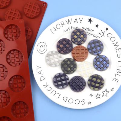 China Wholesale 18 Same Round Stain Cookie Mold Viable Silicone Mold Shape Waffle Bakeware Kitchenware DIY for Decoration for sale