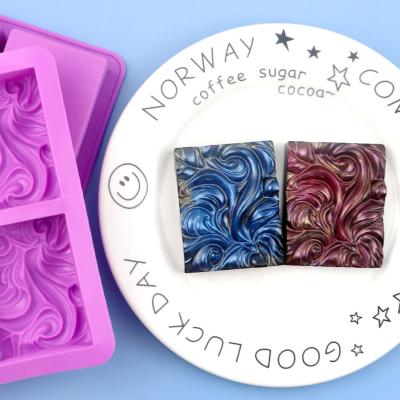 China Wholesale Viable Wavy Flowers Silicone Handmade Soap Mold DIY Mold Aromatherapy Plaster Mold for sale