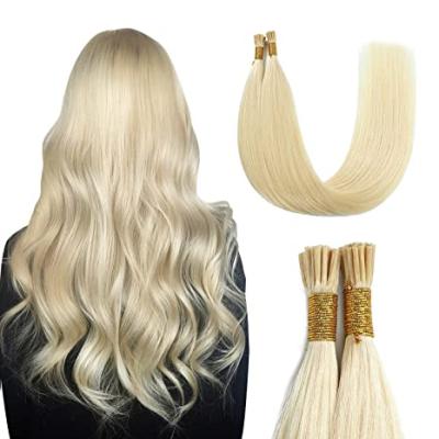 China Stragiht Brown Straight Raw Cambodian I-Tip Hair Stand Cuticle Silk Aligned I-Tip Extensions for sale