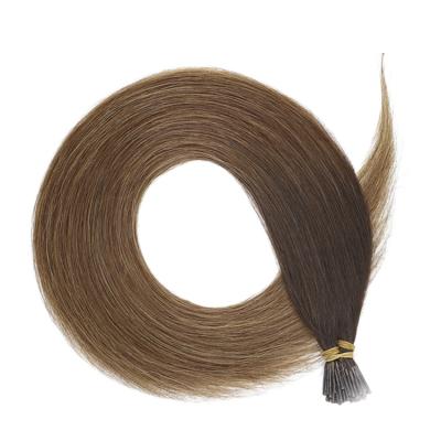 China Natural black raw trailer and i stragiht tips loose deep wave brazilian human remy silk hair 0.5g 0.7g 1g i tip indian hair extensions hair for sale