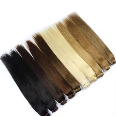 China stragiht silk clip in extensions 4 C, coda di cavallo hair clip in hair extension capelli lisci, hair extensions clip in hair for sale