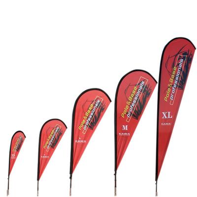 China Health Care Institutes Guaranteed Outdoor Advertising Feather Shape Beach Banner Flag for sale