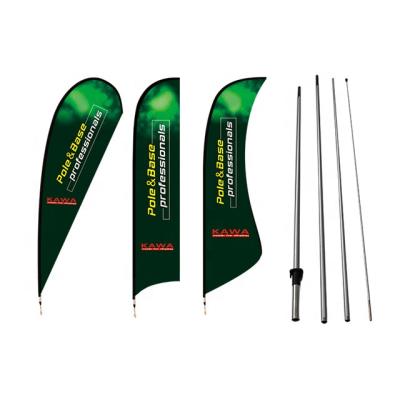 China Steel Have Rotator Fiberglass Flagpole, Banner Pole, Feather Teardrop Banner for sale