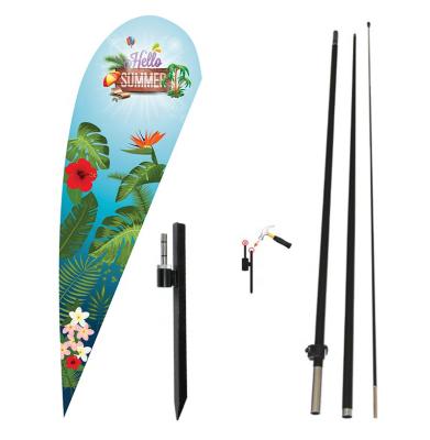 China Swooper flag and pole kit with grounded spike for sale