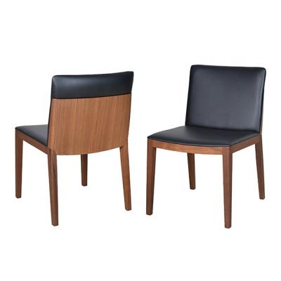 China Elegance Luxury Leather Dining Chairs For Restaurants Wood Chair For Dining Room for sale