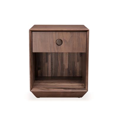 China Elegance Modern Style American Walnut Nightstand With Drawer For Furniture Bedroom Bedside Wooden Cabinet for sale