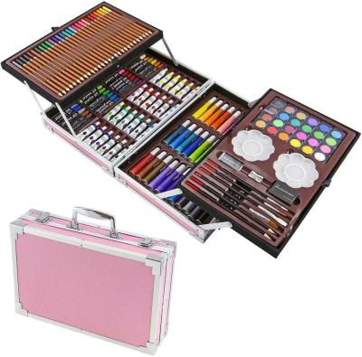 China Aluminum Box 145 Pieces Of Art Drawing Set With Making A Great Gift For Kids And Adults for sale