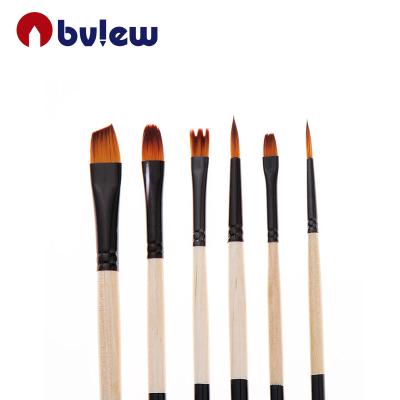 China China Direct Nylon Paint Brush Nylon Oil Paint and Acrylic Artist Paint Brush for sale