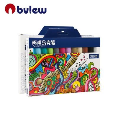 China High Quility 12 Colors 2mm 2mm Acrylic Paint Marker Pen Set For Adults for sale