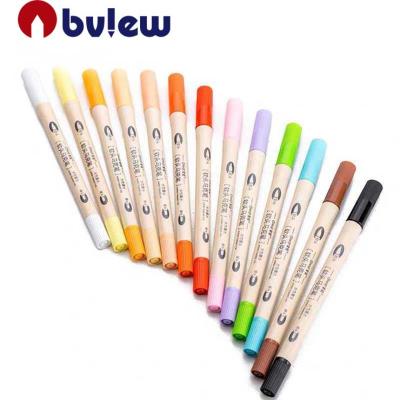 China Suitable For Kids Bview Art 13 Pcs Finished Watercolor Brush Markers For Double Pens Suitable For Kids Beginners Adult Coloring for sale