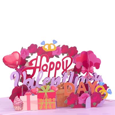 China Europe's Valentine's Day 3D noise greeting card handmade creative card wholesale for sale