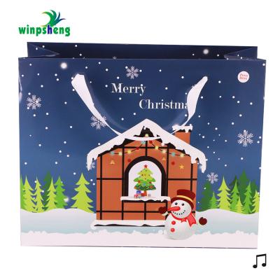 China Europe Music High Quality Paper Bag For Christmas Day for sale