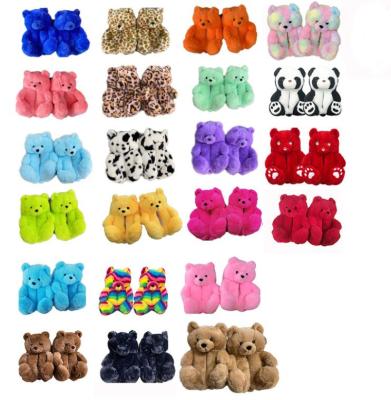 China 2021 Exquisite Wholesale Cheap Custom Made Teddy Bear Animal Slipper Lovely Stuffed Animals Slipper for sale