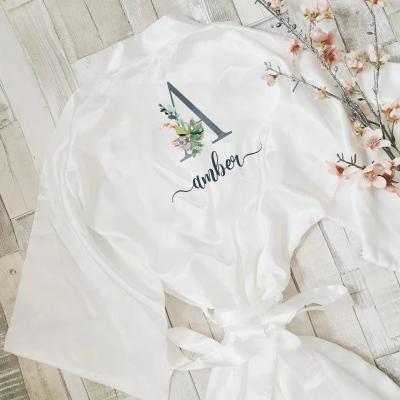 China QUICK DRY Customized Logo Printing Or Embroidering Satin Wedding Long Women Guest Dresses for sale