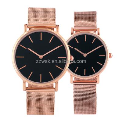 China Hot sale day/date new design meta design couple watch valentine's gift couples watch for sale