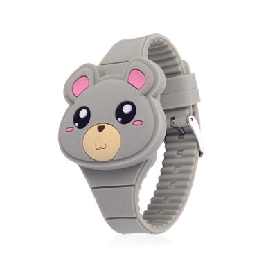 China Cheap Cute Animal Design Silicone Clamshell Fashion Bear Shape Silicone LED Display OEM Analog-Digital Watches for sale