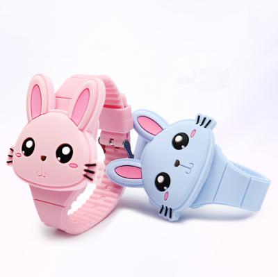 China Hot Selling Girls Bunny Design Dial Led Watch Cute Cartoon LED Display StrapBoys Comfortable Digital Watch for sale