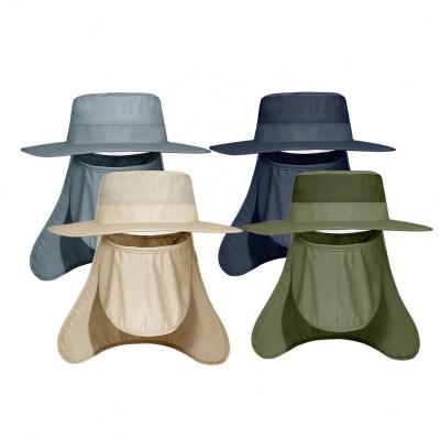 China Eco-friendly Outdoor Sun-shading Sunscreen Fishing Bucket Hat With Big Brim Breathable Sweat Quick Dry Removable Fisherman Bucket Hat for sale