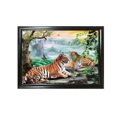 China Tiger 3d Wall Decor 3D Animal Picture Europe 3D Stereo Picture For Wall Decoration for sale