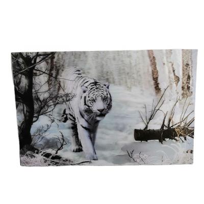 China Europe Tiger 3D Art Picture 3D Picture Animal Factory 3D Wall Decor For Wall Hanging for sale