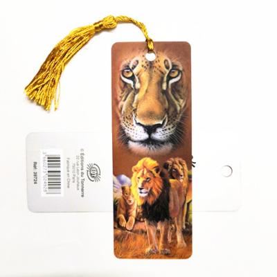 China Europe Customize Animal Lenticular Tiger Marker With Tassel for sale