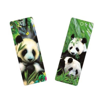 China Europe panda lenticular bookmark with tassel for sale