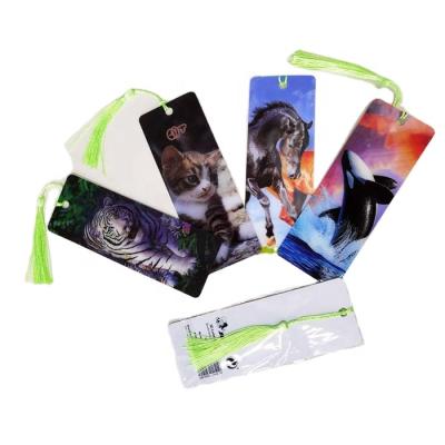 China custom 3D animal lenticular 3D hologram bookmarks for wholesale for sale