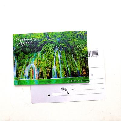 China Europe wholesale 3d lenticular landscape printing 3d postcard Customized 3d lenticular postcard for souvenir for sale