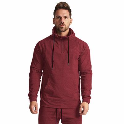 China 2021 Anti-Wrinkle Mens Gym Activewear Workout Sports Cotton Polyester Hoodies for sale