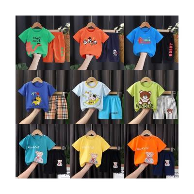 China Wholesale Casual Spells For Summer New Style Boys T Shirts Cotton Children T-shirts Short Sleeve Set Children Good Quality for sale